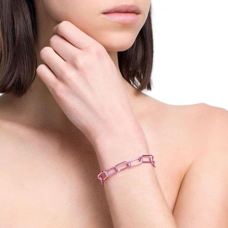 pulseira-pop-chain-prata-com-pink-lacquer-modelo