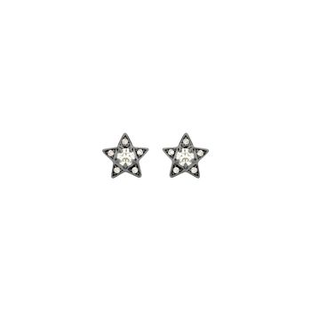 Brinco-Estrela-Mini-em-ouro-branco-18k-com-banho-de-rodio-negro-e-diamantes-light-light-brown-±-035ct