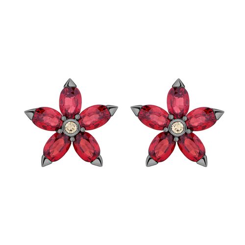 Brinco-Estrela-em-ouro-branco-18k-com-banho-de-rodio-negro-safiras-vermelhas-±588ct-e-diamante-±009ct.